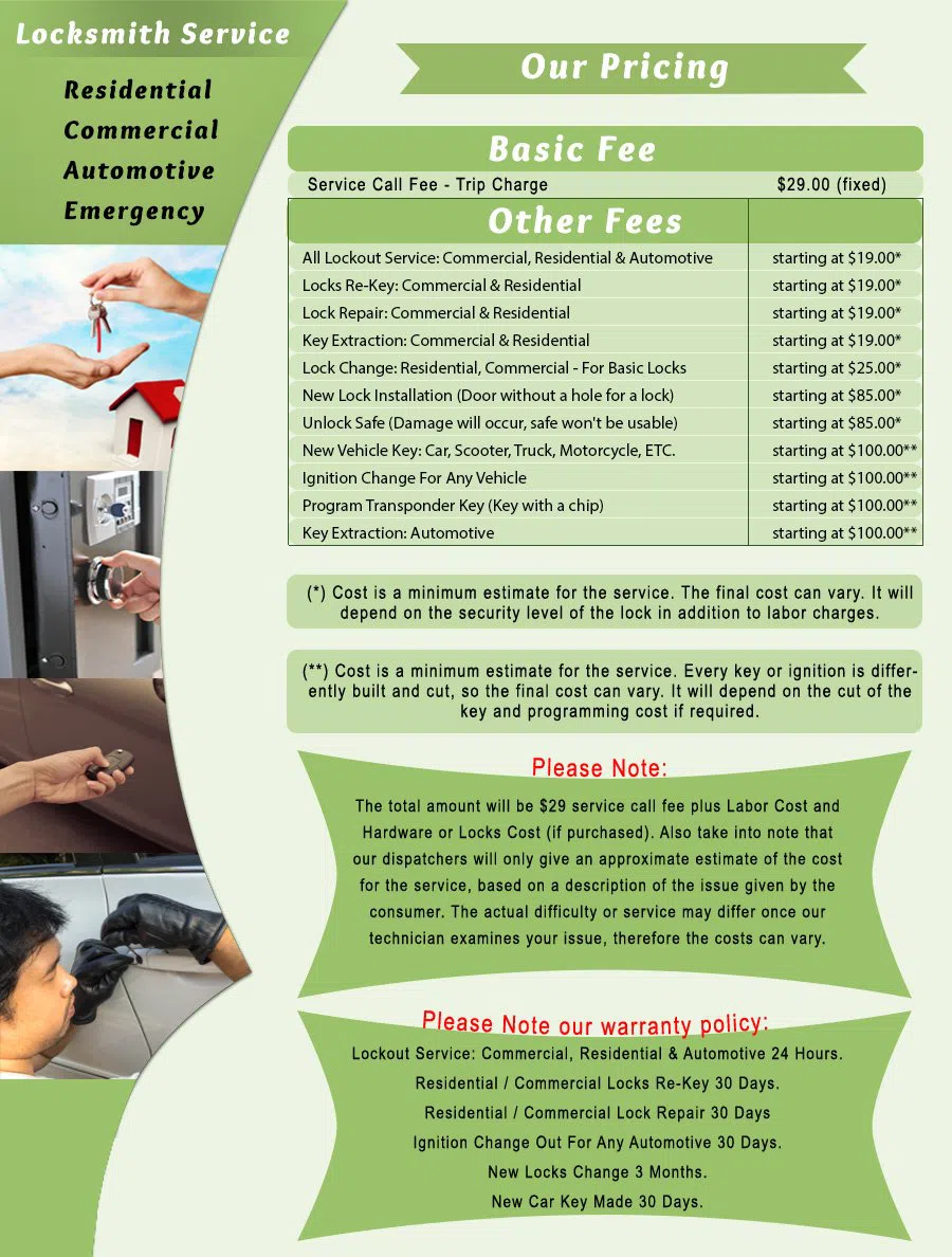 Rowlett Locksmith Store Rowlett, TX 972-810-6405 - price-list-c-22